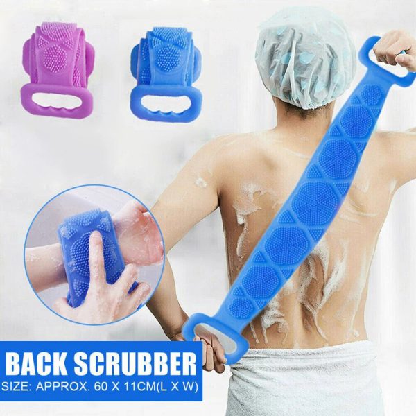 Double Side Bath Towel Scrubber ( Random Color ) | Silicone Scrubber